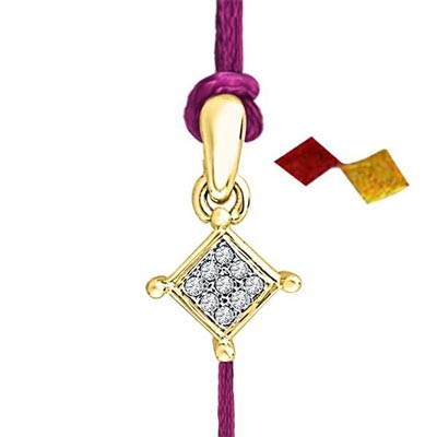 "Ahana Diamond Rakhi Cum Pendant - PF025423SSR - Click here to View more details about this Product